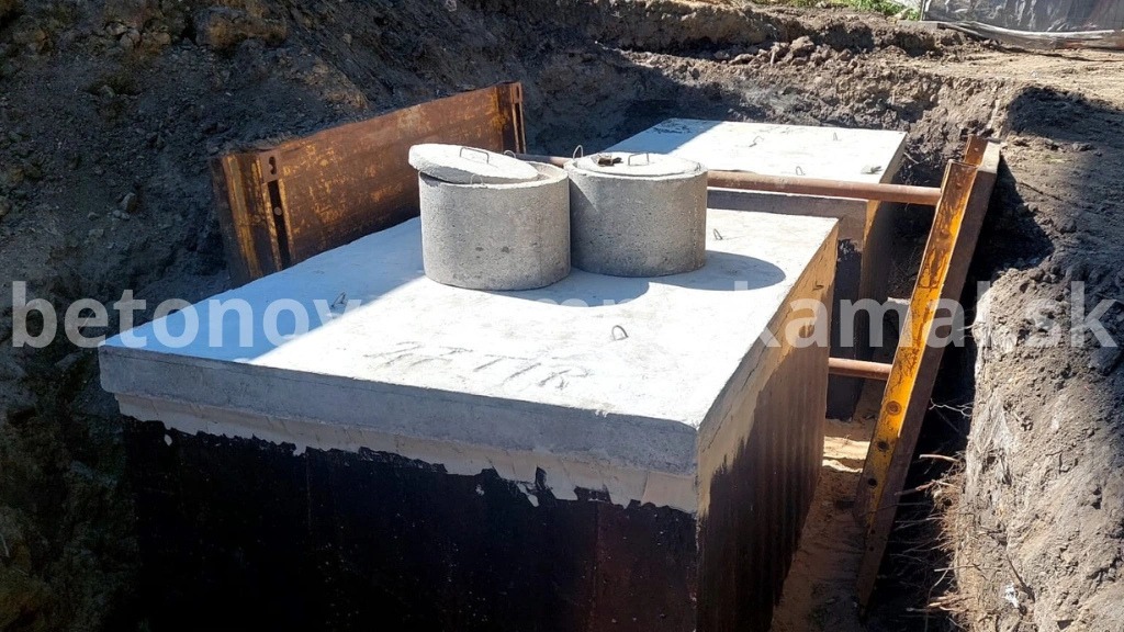 Dvojita betonova aumpa s poklopmi kanalizacia dom - Betonovezumpy-Kamal